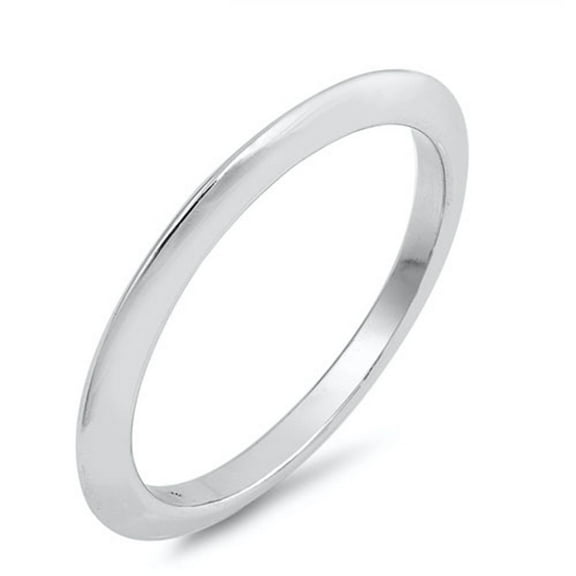 Thin Pointed Knife Edge Wedding Ring 2mm Sterling Silver Stack Band 925 Jewelry Female Male Size 4