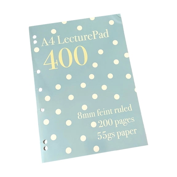 Thin Portable A4 Notebook with Colorful Dot and Lined Pages Light weight for Commuting Use Preventing Ink Bleed