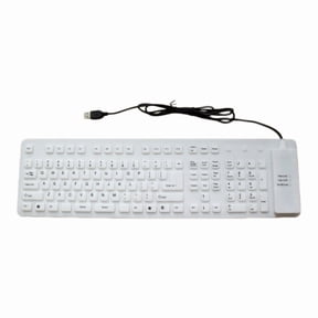 Thin Quiet Washable Computer Input Device Including Medium Length Connection Cord