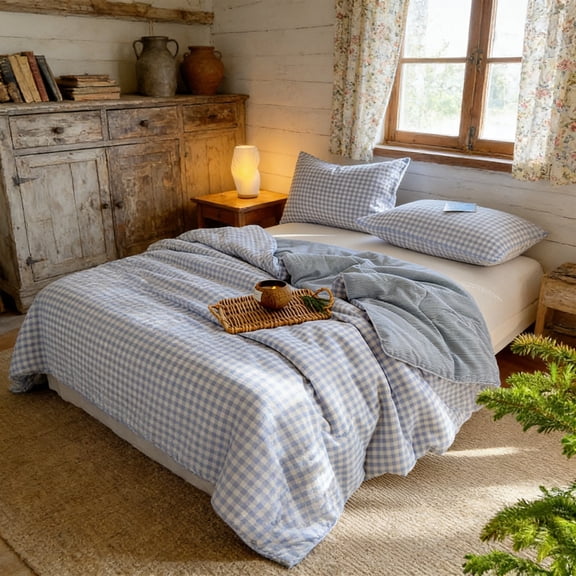 InsCrazy Thin Quilt Pure Cotton Lightweight Summer Comforter Machine Washable Soft For Hot Sleepers Cooling Bedding