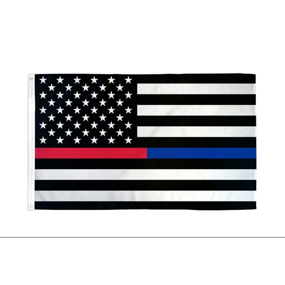 Thin Red/Blue Line USA Flag 2x3ft Poly