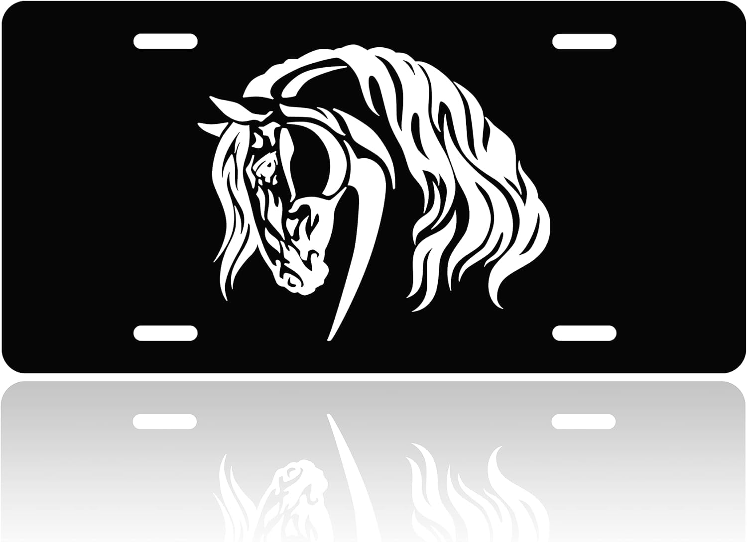 Thin Red Line American Flag License Plate Cover Retro Firefighters