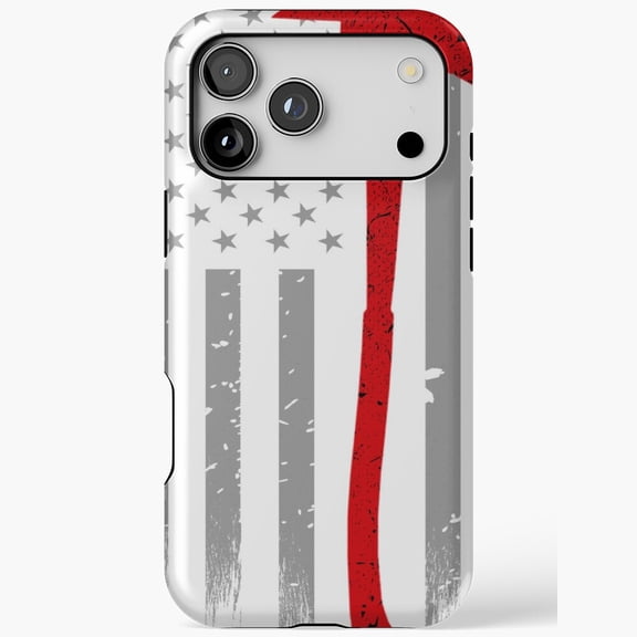 Thin Red Line Axe Firefighter Flag iPhone Case 17 16 15 14 13 12 11 Pro Max