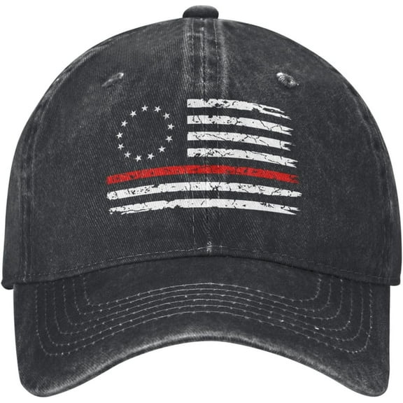 Thin Red Line Betsy Ross Flag Baseball Cap for Men Women Hat Adjustable Vintage Cotton Dad Caps