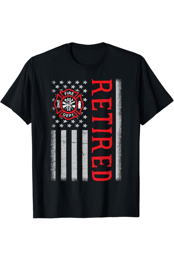 Thin Red Line Firefighter American Flag Retired Gift T-Shirt mens t shirt,black,women,funny,misfits,men,journey