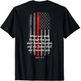 thumbnail image 1 of Thin Red Line Firefighter Bible Verse American Flag T-Shirt, 1 of 4