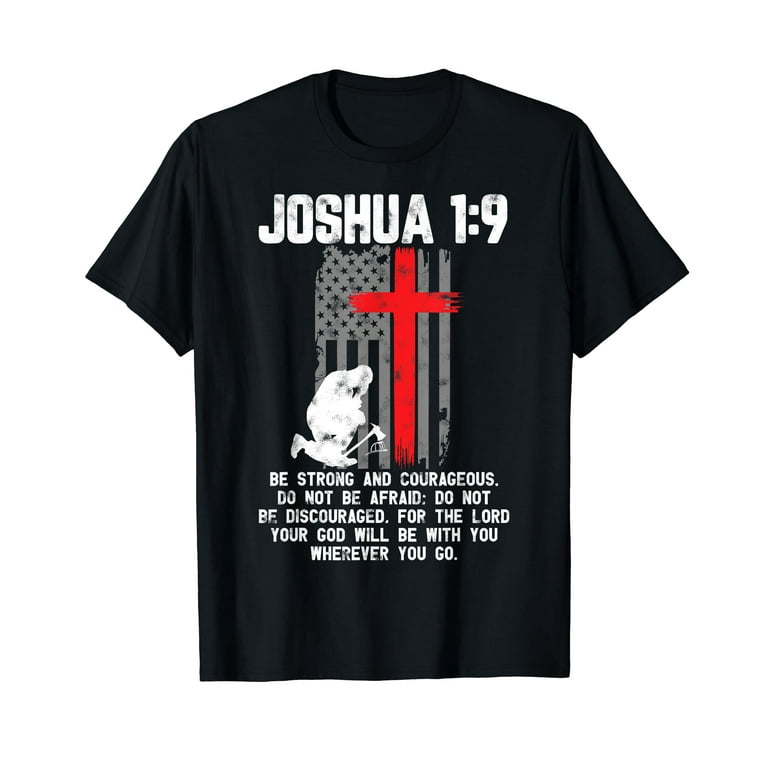 Thin Red Line Firefighter Bible Verse Christian T-Shirt Thin Red Line Firefighter Bible Verse Christian T-Shirt