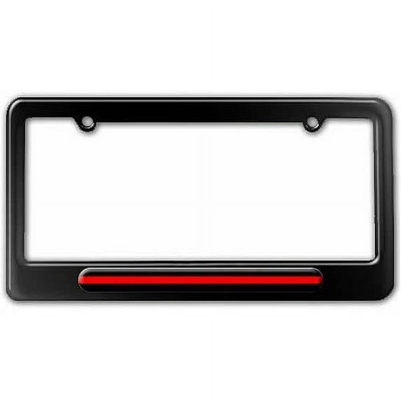 Thin Red Line, Firefighter Firemen License Plate Tag Frame, Multiple Colors