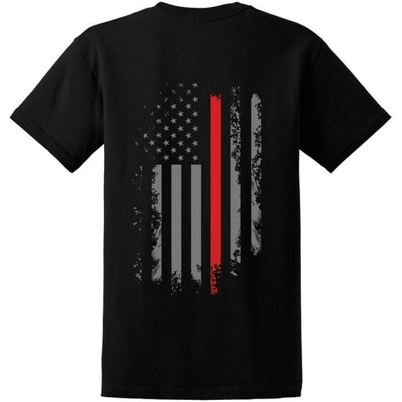 Thin Red Line Firefighter Maltese Cross American Flag Shirt