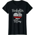 thumbnail image 1 of Thin Red Line Firefighter Mom Gift from Son Fireman Gift T-Shirt, 1 of 4