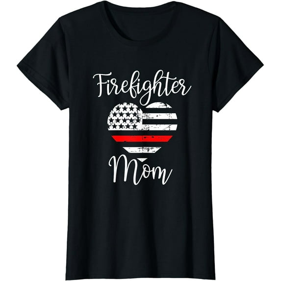 Thin Red Line Firefighter Mom Gift from Son Fireman Gift T-Shirt