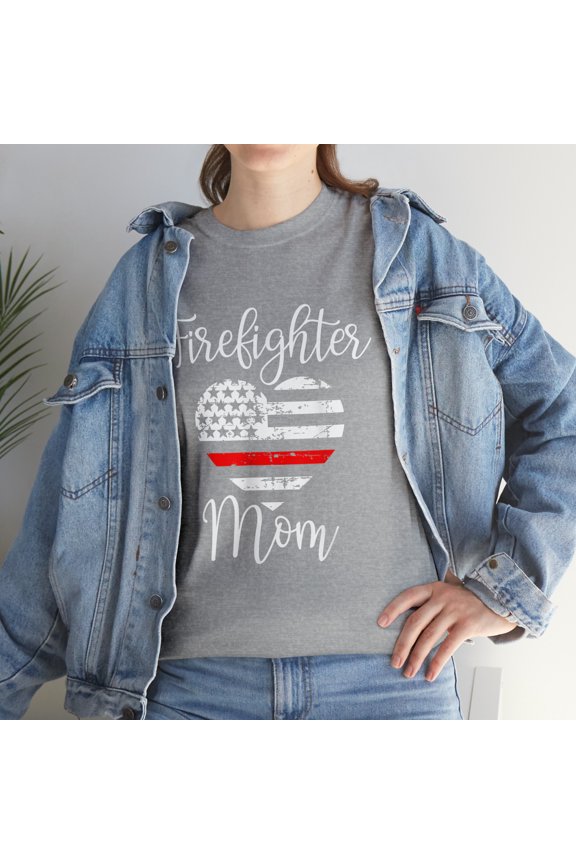 Thin Red Line Firefighter Mom T-Shirt