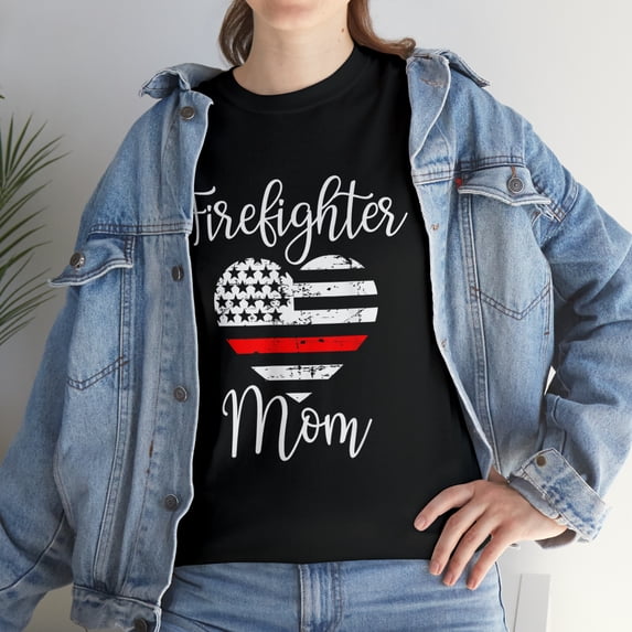 Thin Red Line Firefighter Mom T-Shirt