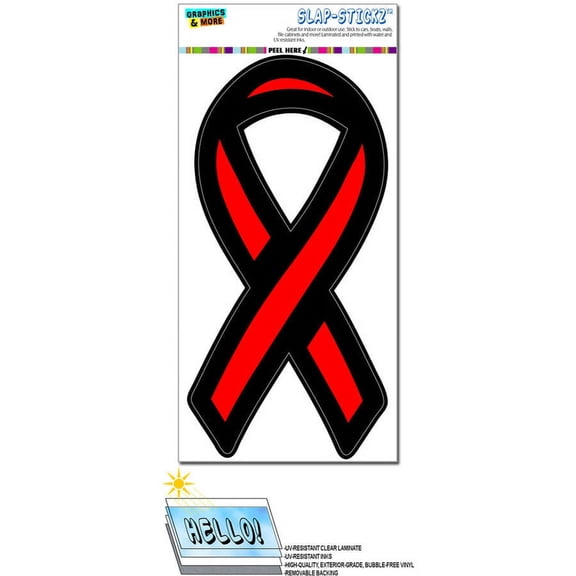 Thin Red Line Firefighter Support Ribbon - Firemen SLAP-STICKZ(TM) Premium Sticker