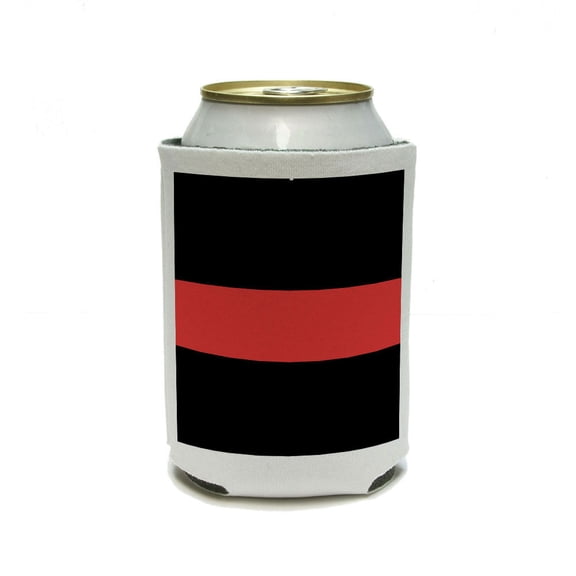 Thin Red Line - Fireman Firemen Firefighter Retirement Can Cooler Drink Insulator Beverage Insulated Holder