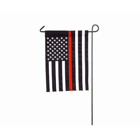 Thin Red Line Flag 12x18 POLE NOT INCLUDED Garden Flag