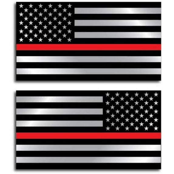Thin Red Line Flag Firefighter Fire Department Fire Truck Red Lives Matter Decal Sticker Car Truck RLM