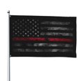 thumbnail image 1 of Thin Red Line Flags for Yard Outside Decorations 4x6 Ft Double Sided for Home Indoor Outdoor Lawn Balcony Corridor Party, 1 of 5