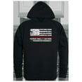 thumbnail image 1 of Thin Red Line Graphic Pullover Hoodie, Black - 2X, 1 of 1