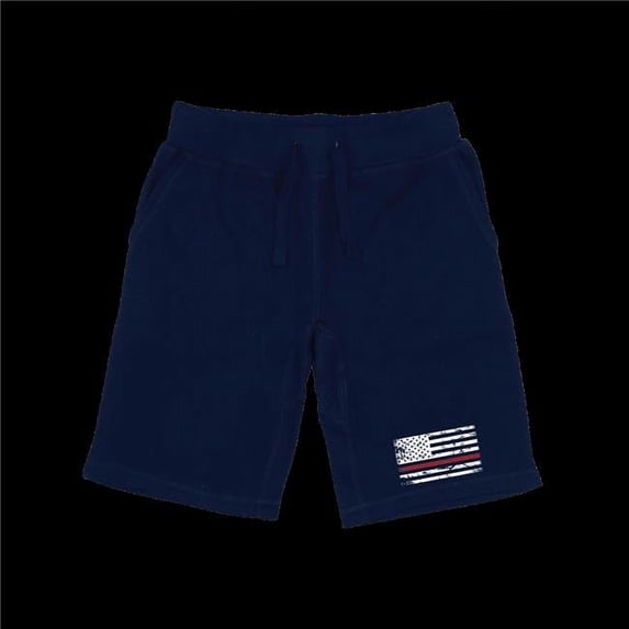 Thin Red Line Graphic Shorts - Navy - 2X
