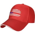 Thin Red and Blue Line American Flag Sandwich Cap Adjustable Washable