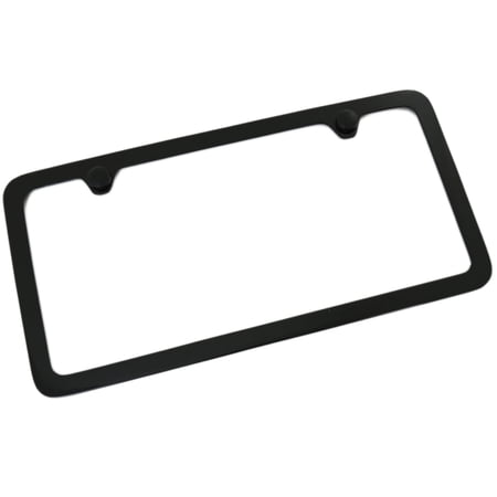 Thin Rim Solid License Plate Frame With 2 Hole (Black)