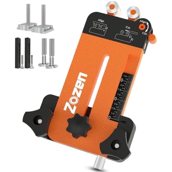 Thin Rip Jig + Feather Boards for Table Saw Jig Guide, 2in1 Woodworking Tools, Make Repetitive Strip Cut While Powerful Reducing Kickback, Directly Data without Calculation, for 3/4"X3/8"T Slots