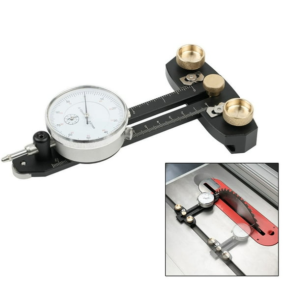Thin Rip Jig Table Saw Guide with Dial Indicator Gauge Repetitive Narrow Strips