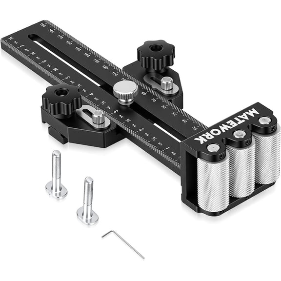 Thin Rip Jig Table Saw Jig Guide, 3 Rollers Anti-Kickback for Repetitive Narrow Strip Cuts, Fits 3/4" T/U & 3/8" T-Slot, Woodworking Tools Table Saw Accessories for Band Saw Router Table