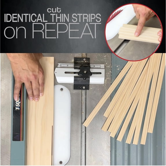 Thin Rip Jig Table Saw Jig for Making Repetitive Narrow Strip Cuts on ...