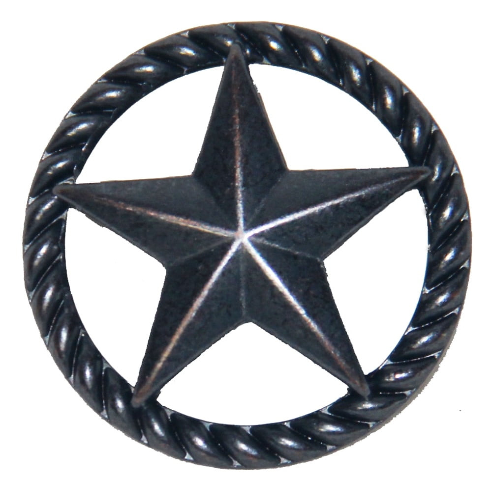 Thin Rope and Star Drawer Cabinet Pull or Knob in Oil Rubbed Brass