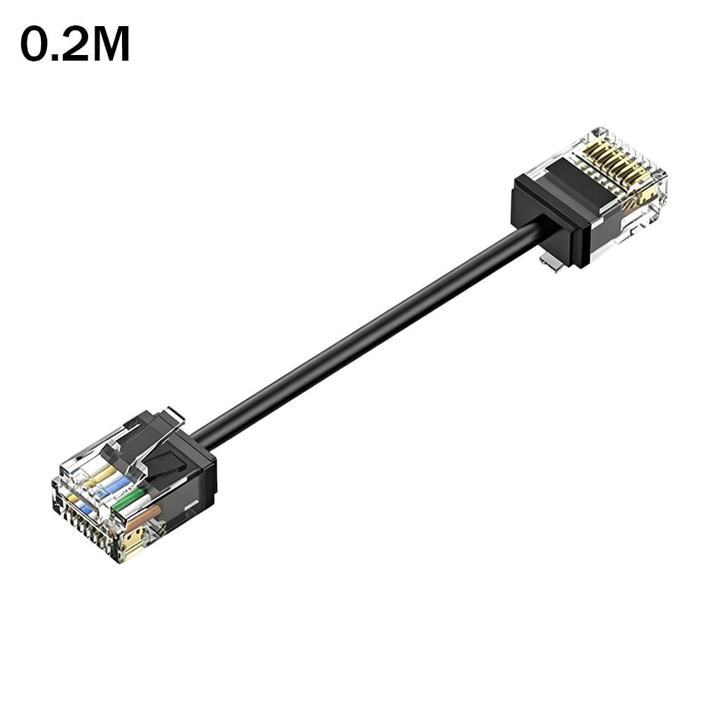 Thin Round Ethernet Cable 3.8mm Flexible Short RJ45 Patch Cord 10Gbps ...