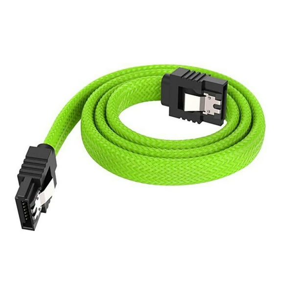 Thin SATA3.0 6GB/s Computer Cable 50cm Nylons Meshes Secure Lock Clip For Motherboards And Drive