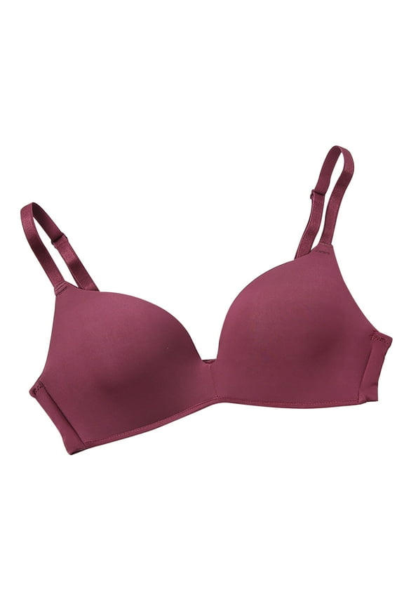 Thin Seamless T-shirt Bra for Women Comfort No Wire Bras Seamless No Show Bra Adjustable Classic Solid Color Bras