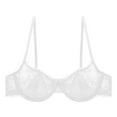 thumbnail image 1 of Thin Sexy Half Cup Lace Underwear For Women With Big And Small Pure Desire Push Up Sagging Bra, 1 of 2
