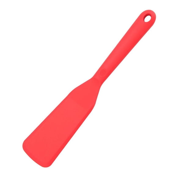 Thin Silicone Spatula for Omelets, Crepes & Pancakes - Heat Resistant, Non-Stick Kitchen Turner with Long Handle - Green
