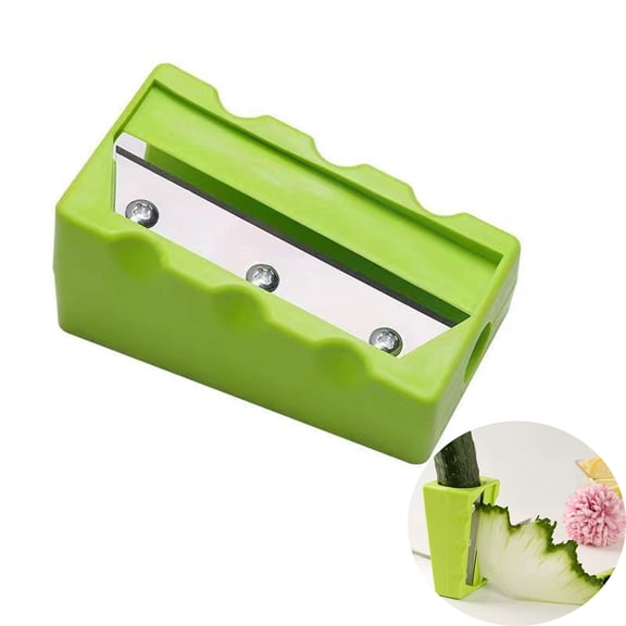 Thin Slice Cucumber Peeler, Stainless Steel Blade Vegetable Slicer for Facial Mask Making & Food Dish Decoration, Easy Clean Multifunctional Kitchen Beauty Tool,Green