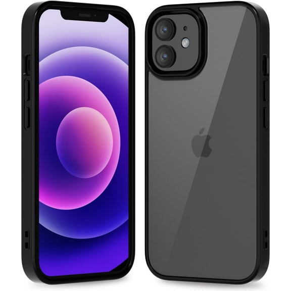 Thin Slim Clear case for iPhone 15 Plus/ 14 Plus, Transparent Hybrid Hard Shell Plastic & Soft Silicone Rubber Bumper, Non-Yellow Acrylic Protective Lightweight Cover for Women, Clear