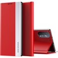 thumbnail image 1 of Thin Slim Flip Case for Oppo A74 5G/A54 5G/A93 5G with Stand, Premium Business PU Leather Shockproof Protective Phone Cover Case for Oppo A74 4G/5G CX Red, 1 of 8
