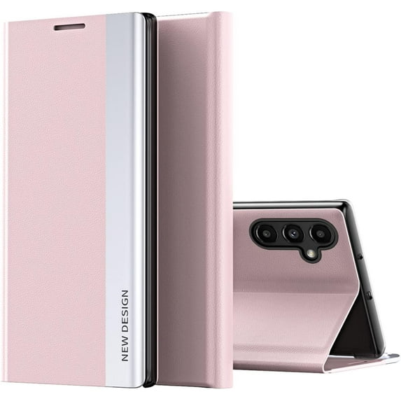 Thin Slim Flip Case for Samsung Galaxy A14 5G with Stand, Business PU Leather Shockproof Protective Phone Cover Case for Samsung Galaxy A14 4G /5G CX Pink
