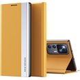 thumbnail image 1 of Thin Slim Flip Case for Xiaomi 12T with Stand, Case for 12T Pro, Business PU Leather Shockproof Protective Phone Cover Case for Xiaomi 12T/12T Pro/Redmi K50 Ultra CX Yellow, 1 of 11