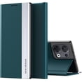 thumbnail image 1 of Thin Slim Flip Case for Oppo Reno 8 with Stand, Business PU Leather Shockproof Protective Phone Cover Case for Oppo Reno8 CX Green, 1 of 11