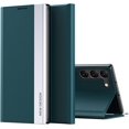 thumbnail image 1 of Thin Slim Flip Cover for Samsung Galaxy S23 with Kickstand, Business PU Leather Shockproof Drop Protective Phone Case for Samsung Galaxy S23 CX Green, 1 of 8