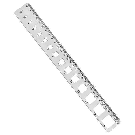 Thin Stainless Steel Engineering Scale Double Hole Systems Practical Design Workshop Classroom Essential