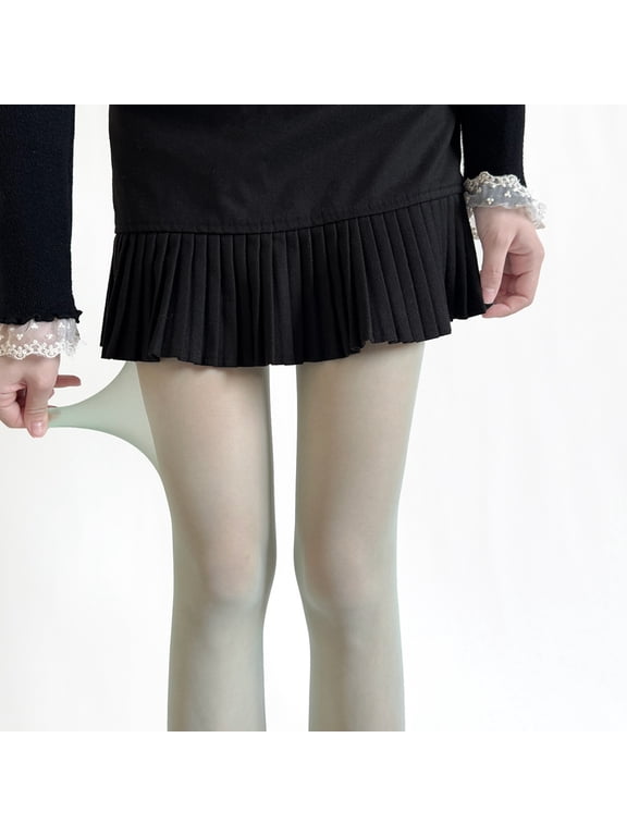 Thin Stockings High Waist Smooth Tights for Women (Mint Green One Size)