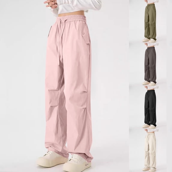 Thin Straight Leg Work Pants for Women, Wide Leg Long Pants Trousers Slacks, Business Casual Office Professional Style Gifts | CSEONE,Khaki XL