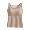 thumbnail image 1 of Thin Strap Adjustable Camisole Tops Ladies Removable Detachable Design Breathable Light Fabric Sleeveless Shirts for Travel Shopping Gym Racerback Cami Tank Tops (Khaki,4XL), 1 of 5