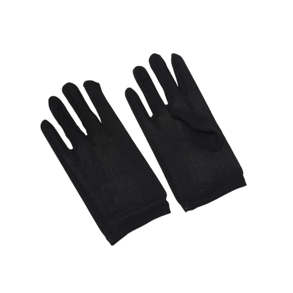 Thin Stretch Gloves for Women, Single Layer Performance Etiquette Gloves, Soft Knit Hand Guards for Daily Wear and Light Outdoor Activities - Black