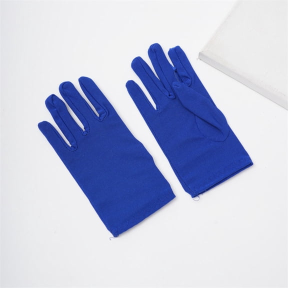 Thin Stretch Gloves for Women, Single Layer Performance Etiquette Gloves, Soft Knit Hand Guards for Daily Wear and Light Outdoor Activities - Blue