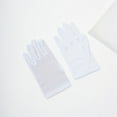 thumbnail image 1 of Thin Stretch Gloves for Women, Single Layer Performance Etiquette Gloves, Soft Knit Hand Guards for Daily Wear and Light Outdoor Activities - White, 1 of 2